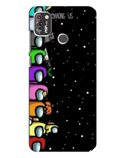 Чехол для TECNO POP 4 Pro с картинкой «Команда Among Us»