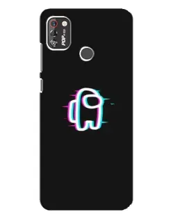 Чехол для TECNO POP 4 Pro с картинкой «Among Us неон»