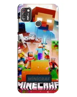 Чехол для TECNO POP 4 Pro с картинкой «Minecraft герои игры»