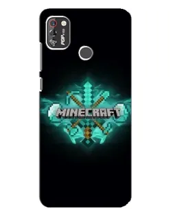 Чехол для TECNO POP 4 Pro с картинкой «Minecraft Diamond лого»