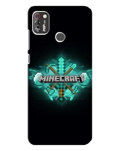 Чехол для TECNO POP 4 Pro с картинкой «Minecraft Diamond лого»
