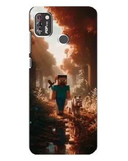 Чехол для TECNO POP 4 Pro с картинкой «Стив в лесу»