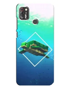 Чохол для TECNO POP 4 Pro з картинкою «Черепаха Minecraft»