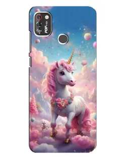 Чехол для TECNO POP 4 Pro с картинкой «Единорог среди облаков»