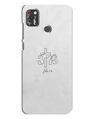 Чохол для TECNO POP 4 Pro з картинкою «Івана 3:16 Хрест»