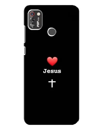 Чохол для TECNO POP 4 Pro з картинкою «Серце - Jesus»