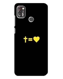 Чохол для TECNO POP 4 Pro з картинкою «Серце та Хрест»