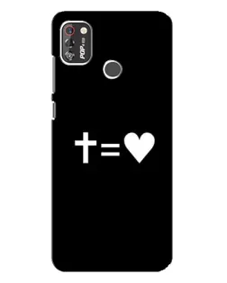 Чохол для TECNO POP 4 Pro з картинкою «Хрест та Серце»
