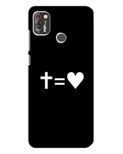 Чохол для TECNO POP 4 Pro з картинкою «Хрест та Серце»