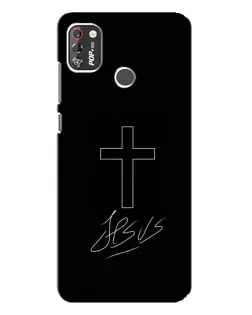 Чохол для TECNO POP 4 Pro з картинкою «Графічний хрест Jesus»