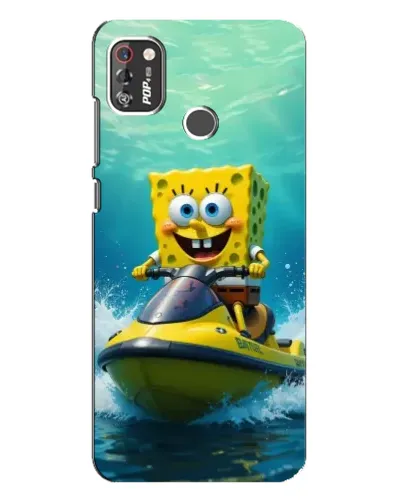 Чохол для TECNO POP 4 Pro з картинкою «Спанч Боб на гідроциклі» Чохол для TECNO POP 4 Pro з картинкою «Спанч Боб на гідроциклі»