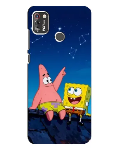 Чохол для TECNO POP 4 Pro з картинкою «Губка Боб та Патрік вночі» Чохол для TECNO POP 4 Pro з картинкою «Губка Боб та Патрік вночі»