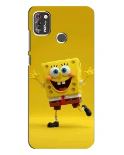 Чохол для TECNO POP 4 Pro з картинкою «Позитивний Губка Боб»