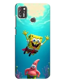 Чохол для TECNO POP 4 Pro з картинкою «Спанч Боб під водою»