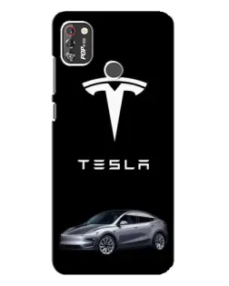 Чохол для TECNO POP 4 Pro з картинкою «Tesla Model Y»