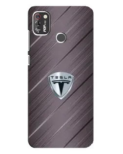 Чохол для TECNO POP 4 Pro з картинкою «Металева текстура Tesla»