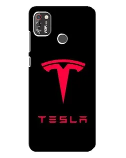 Чохол для TECNO POP 4 Pro з картинкою «Tesla Red Logo»