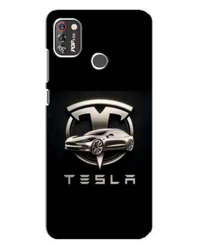 Чохол для TECNO POP 4 Pro з картинкою «Tesla — срібне авто» Чохол для TECNO POP 4 Pro з картинкою «Tesla — срібне авто»