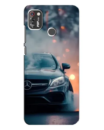 Чехол для TECNO POP 4 Pro с картинкой «Mercedes — ночной город»