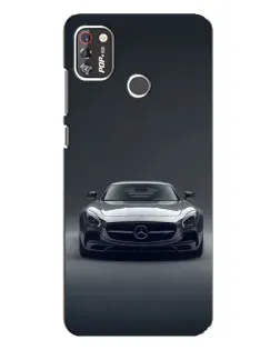 Чехол для TECNO POP 4 Pro с картинкой «Mercedes на черном»