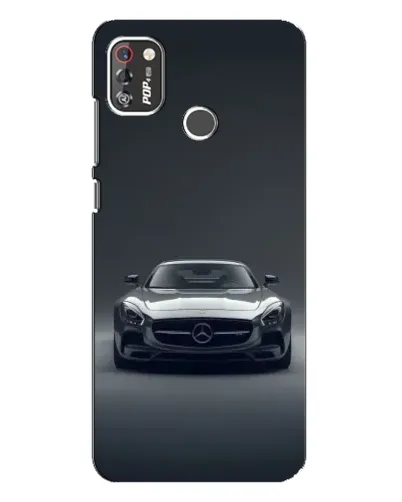 Чехол для TECNO POP 4 Pro с картинкой «Mercedes на черном»