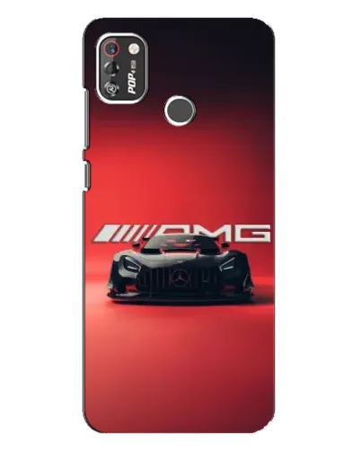 Чехол для TECNO POP 4 Pro с картинкой «Mercedes AMG — красная линия»