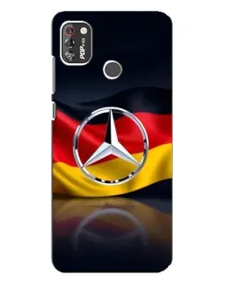 Чехол для TECNO POP 4 Pro с картинкой «Mercedes — флаг Германии»