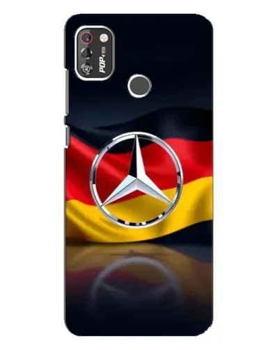 Чехол для TECNO POP 4 Pro с картинкой «Mercedes — флаг Германии»