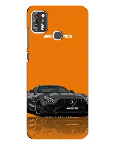 Чехол для TECNO POP 4 Pro с картинкой «Оранжевый Mercedes AMG»