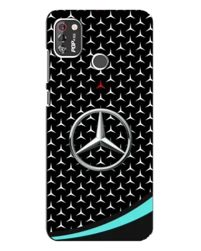 Чехол для TECNO POP 4 Pro с картинкой «Mercedes — бирюзовый акцент»