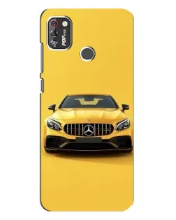 Чехол для TECNO POP 4 Pro с картинкой «Желтый Mercedes GT»