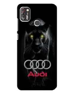 Чехол для TECNO POP 4 Pro с картинкой «Пантера и Audi»