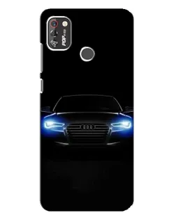 Чехол для TECNO POP 4 Pro с картинкой «Audi в неоне»