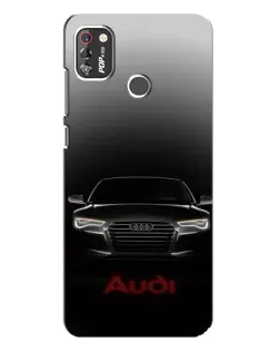 Чехол для TECNO POP 4 Pro с картинкой «Audi — градиентный контур»
