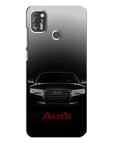 Чехол для TECNO POP 4 Pro с картинкой «Audi — градиентный контур»