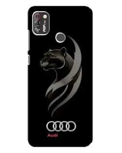 Чехол для TECNO POP 4 Pro с картинкой «Графика — пантера и Audi»