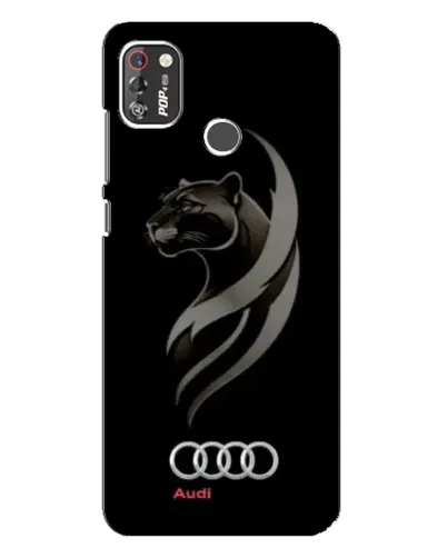 Чехол для TECNO POP 4 Pro с картинкой «Графика — пантера и Audi»