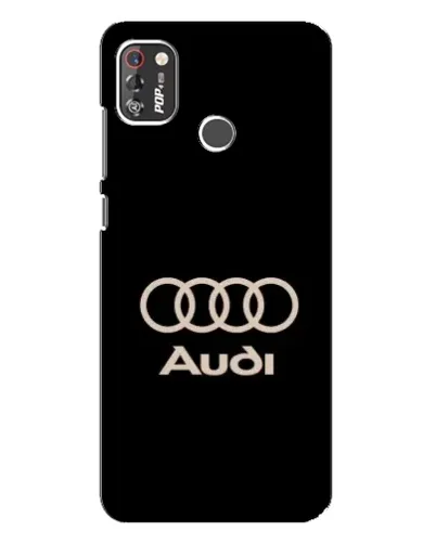 Чехол для TECNO POP 4 Pro с картинкой «Audi — золотой логотип»