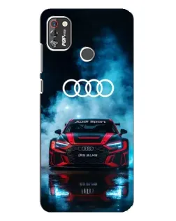 Чехол для TECNO POP 4 Pro с картинкой «Audi Sport — неон»