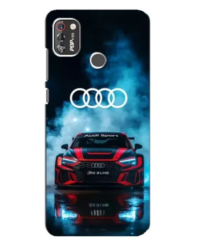Чехол для TECNO POP 4 Pro с картинкой «Audi Sport — неон»