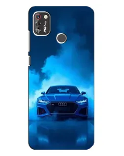 Чехол для TECNO POP 4 Pro с картинкой «Audi — голубая энергия»