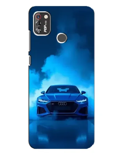Чехол для TECNO POP 4 Pro с картинкой «Audi — голубая энергия»