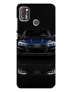 Чехол для TECNO POP 4 Pro с картинкой «Audi — ночное отражение»