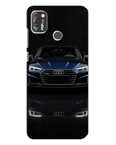 Чехол для TECNO POP 4 Pro с картинкой «Audi — ночное отражение»