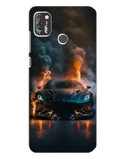 Чохол для TECNO POP 4 Pro з картинкою «Lamborghini димна естетика»