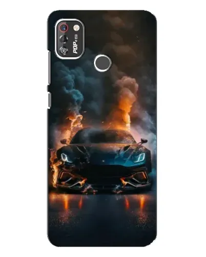 Чохол для TECNO POP 4 Pro з картинкою «Lamborghini димна естетика»