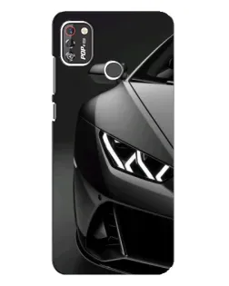 Чохол для TECNO POP 4 Pro з картинкою «Lamborghini фари деталізація»