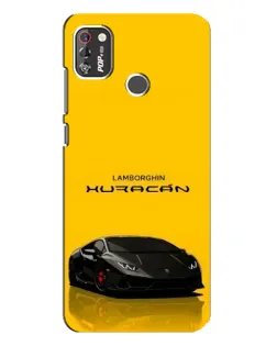 Чохол для TECNO POP 4 Pro з картинкою «Lamborghini Huracan чорний»