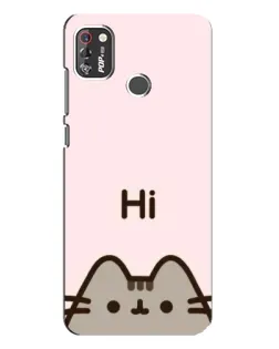 Чехол для TECNO POP 4 Pro с картинкой «Пушин говорит Hi»