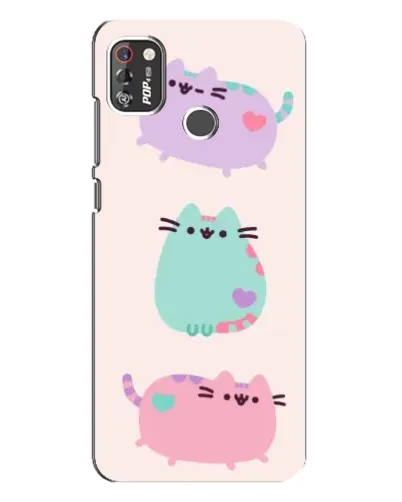 Чехол для TECNO POP 4 Pro с картинкой «Pusheen трио» Чехол для TECNO POP 4 Pro с картинкой «Pusheen трио»